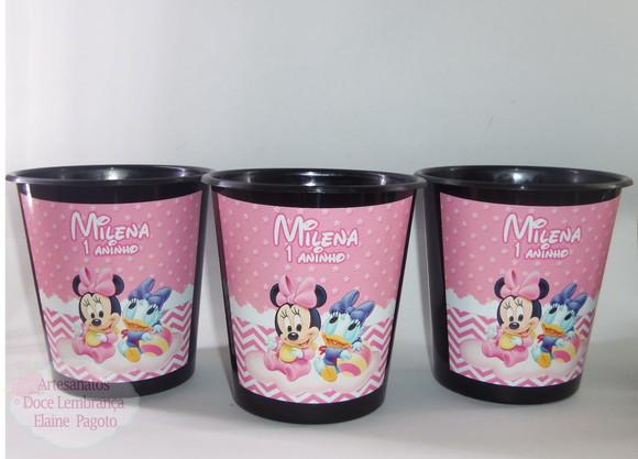 Balde de Pipoca 1l Minnie Rosa