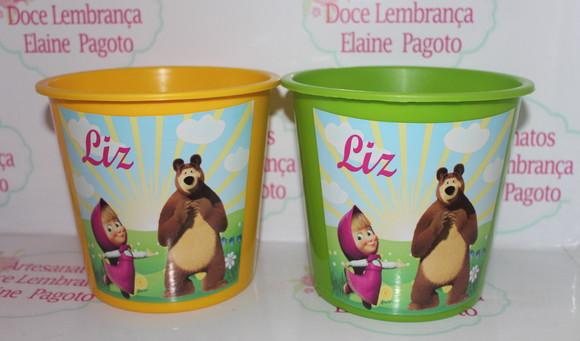 Balde de Pipoca 2.5l Marsha e o Urso