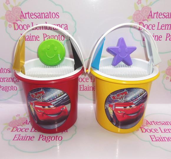 Baldinho de Praia Carros Disney