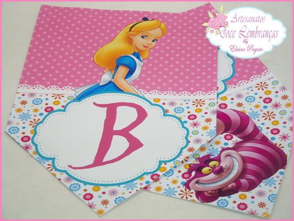 Bandeirola Alice no País das Maravilhas