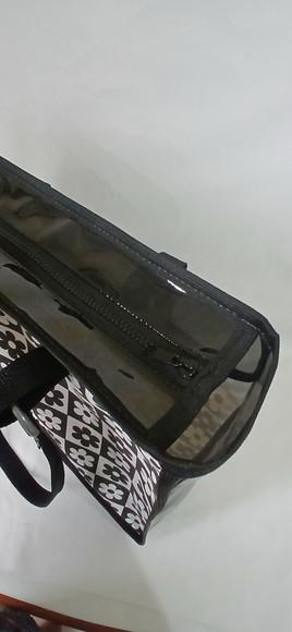 Bolsa Praia Margaridas Black e White
