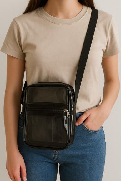 Bolsa Shoulder Plástico Néon Vermelha