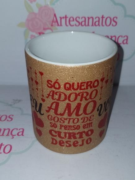 Caneca c/ Glitter Dia dos Namorados