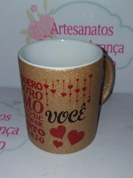 Caneca c/ Glitter Dia dos Namorados