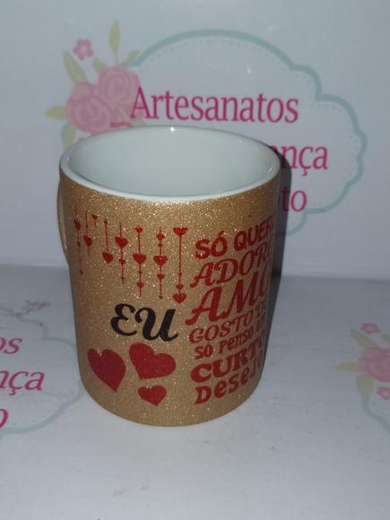 Caneca c/ Glitter Dia dos Namorados