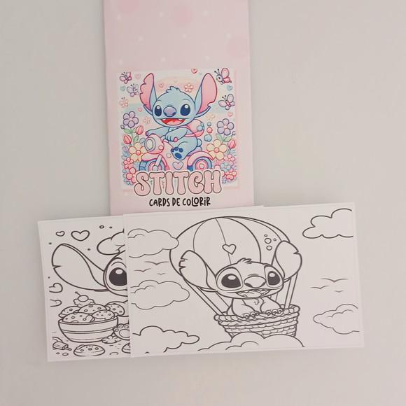 Cards de Colorir Tema Stitch