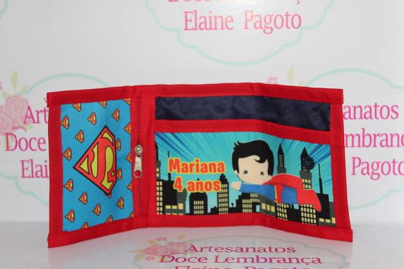 Carteira Infantil Super Homem 100 Unidades