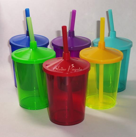 Copo c/ canudo 300ml liso