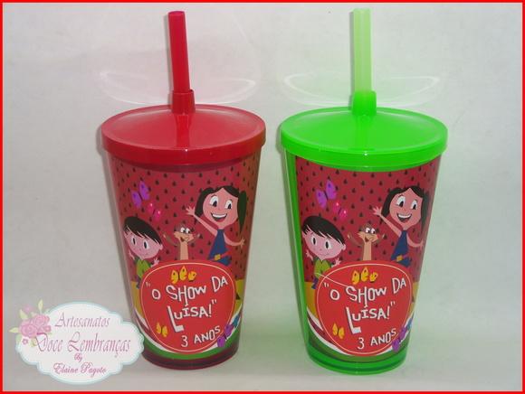 Copo c/ canudo 570ml Show da Luna