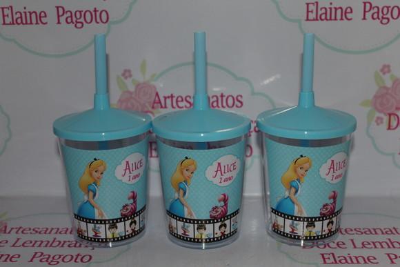Copo c/ canudo Alice