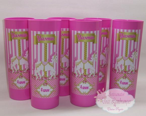 Copo Long Drink Carrossel Encantado