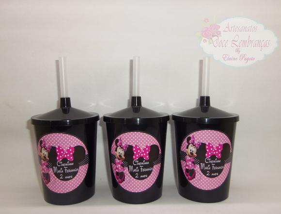 Copo Shake 300ml Minnie Rosa