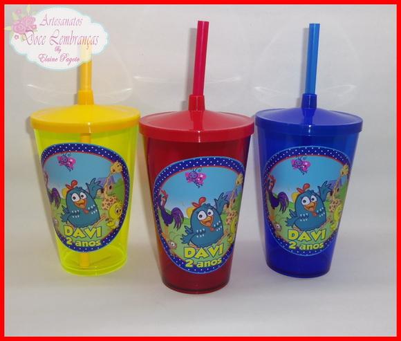 Copo shake 570ml Galinha Pintadinha