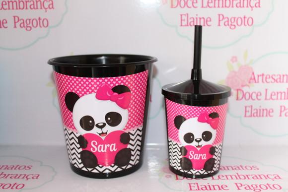 Kit Cineminha Ursinha Panda Rosa