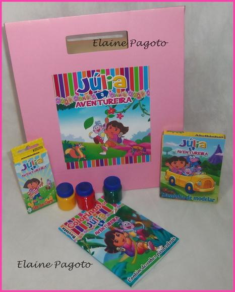 Kit de colorir + massinha + tinta