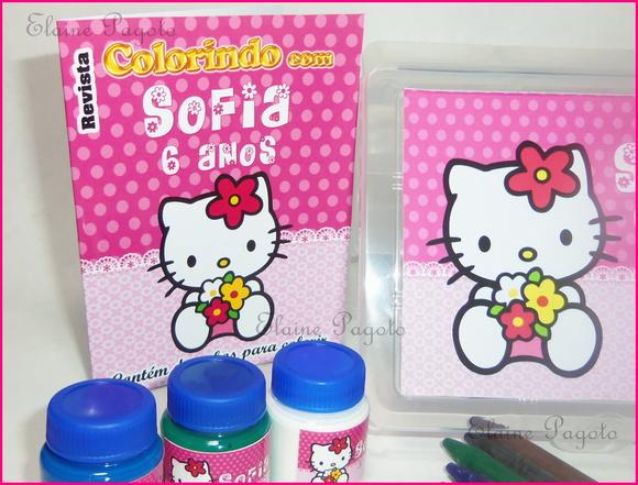 Kit de colorir na caixa organizadora