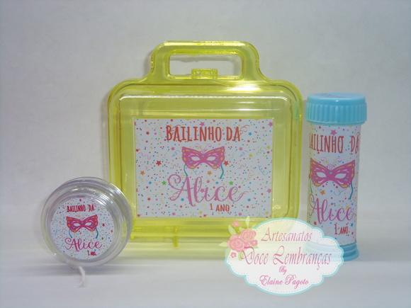 Kit maleta + bolinha de sabão + Io-Io