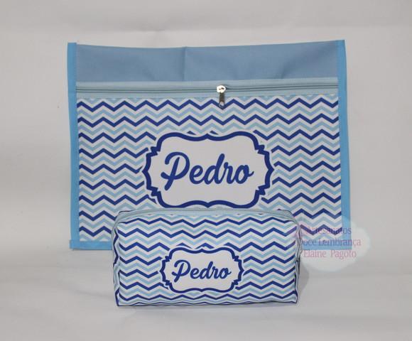Kit Pasta Envelope e Estojo Chevron
