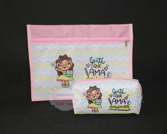 Kit Pasta Envelope e Estojo Professor