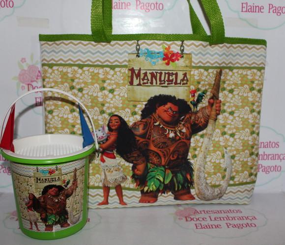 Kit Praia Moana -bolsa +baldinho de Praia