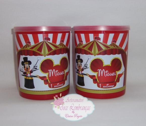 Lata tipo de Leite Circo do Mickey