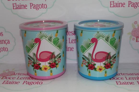 Lata tipo de Leite Flamingo