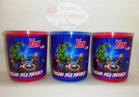 Lata tipo de Leite Os Vingadores