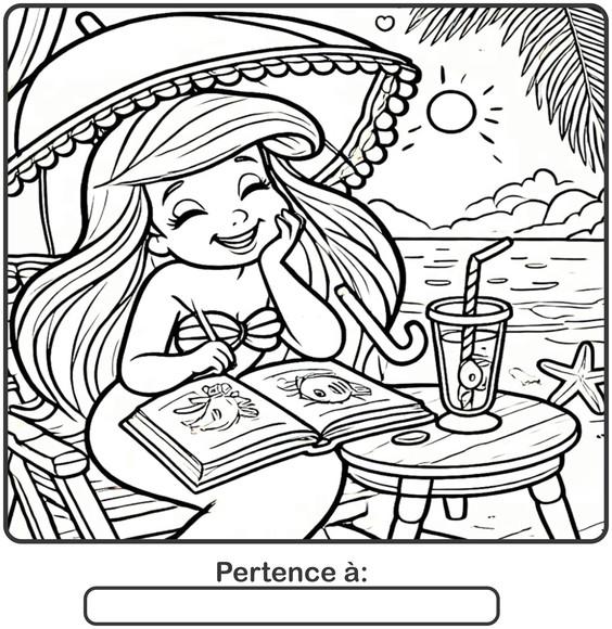 Livro de Colorir a Pequena Sereia - 50 Desenhos A5