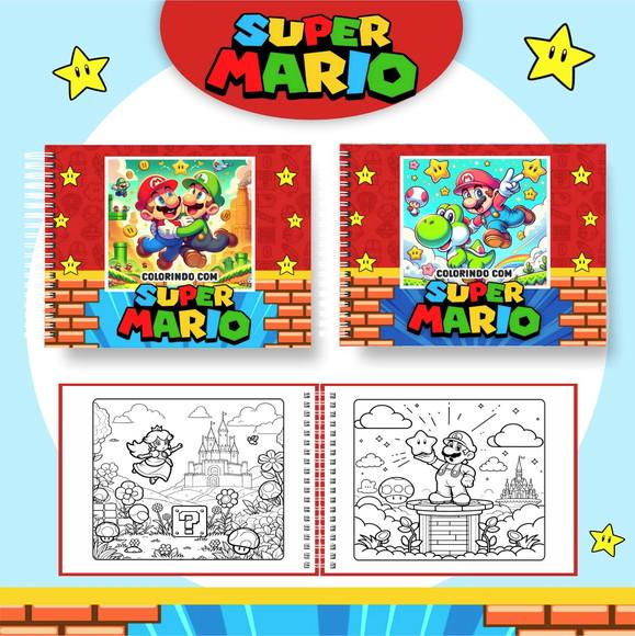 Livro de Colorir Mário com 50 Desenhos A5