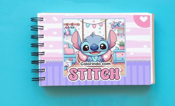 Livro de Colorir Stitch Menina - 50 Desenhos A5