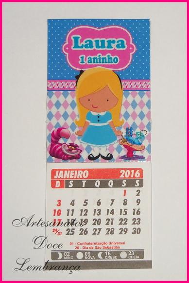 Mini Calendário 2016 Personalizado