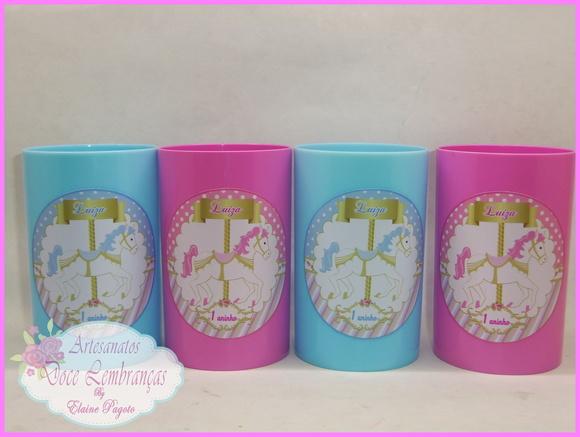 Mini copo long drink Carrossel Encantado