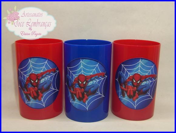 Mini copo long drink Homem Aranha