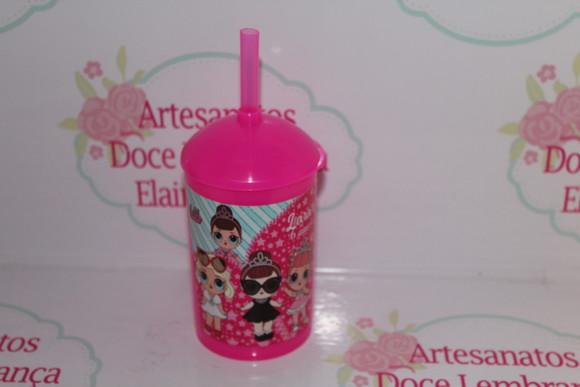 Mini Drink 260ml com Tampa e Canudo Lol Surprise