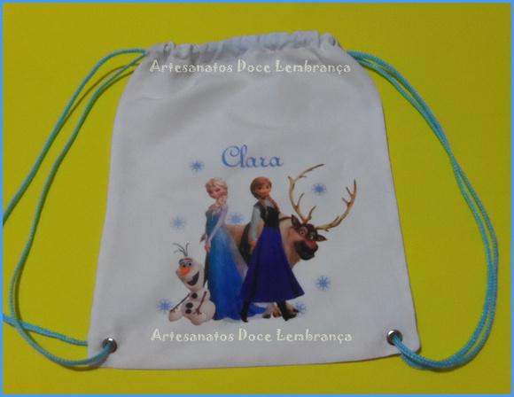 Mochila Em Tecido Frozen