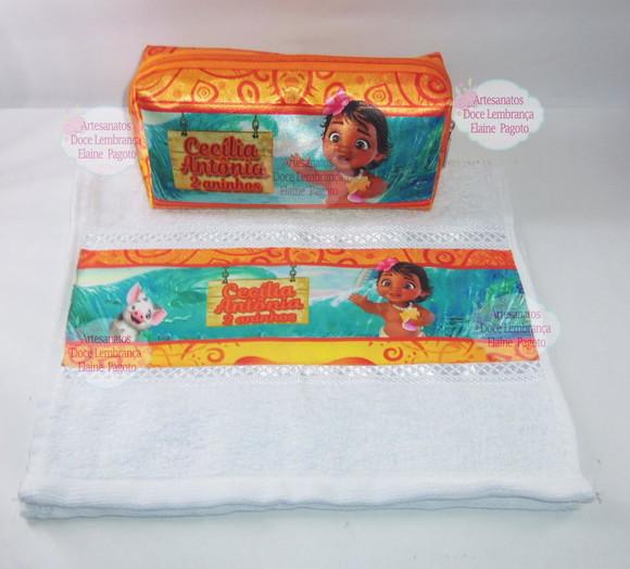Necessaire / Estojo + Toalha Moana Baby
