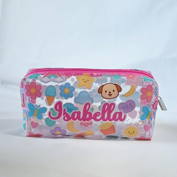 Necessaire / Estojo em Plástico Cristal Floral
