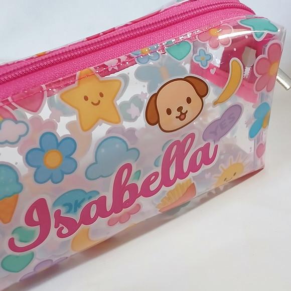 Necessaire / Estojo em Plástico Cristal Floral