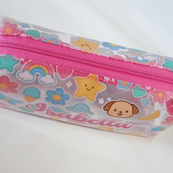 Necessaire / Estojo em Plástico Cristal Floral