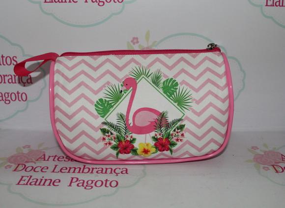Necessaire Meia Lua Flamingo