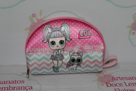 Necessaire Oval LOL Unicórnio