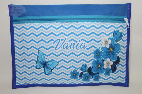 Pasta Envelope/documentos Dia dos Professores Floral Azul