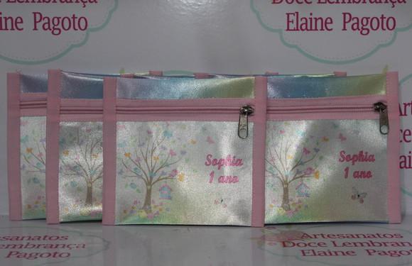 Porta Documentos / Mini Necessaire Jardim Encantado