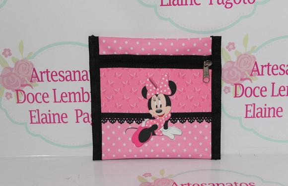 Porta Documentos / Mini Necessaire Minnie Rosa