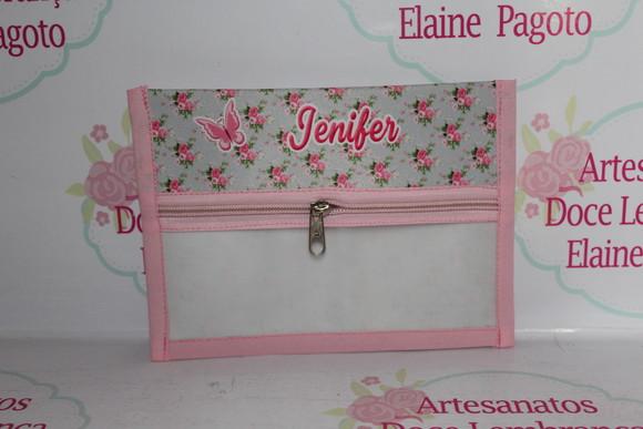 Porta Escova e Creme Dental Floral