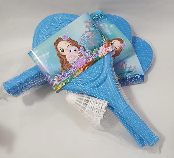 Raquete com Peteca Personalizada 10unidades