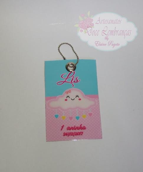 Tag Plastificada para Mochila Chuva de Benção