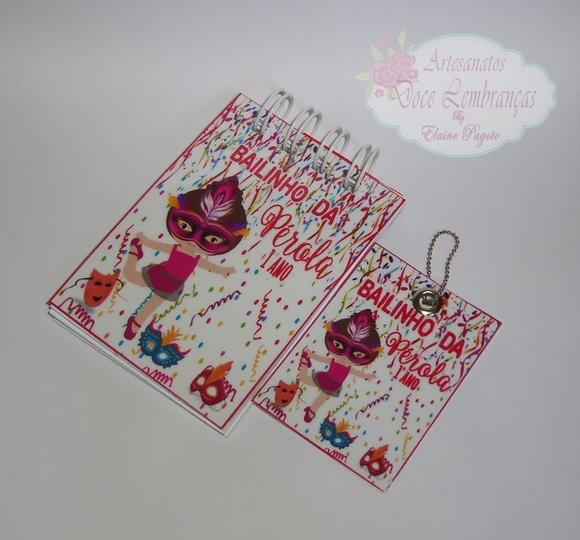 Tag Plastificada + Bloquinho Carnaval