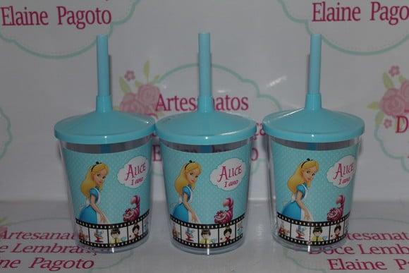 Copo c/ canudo Alice