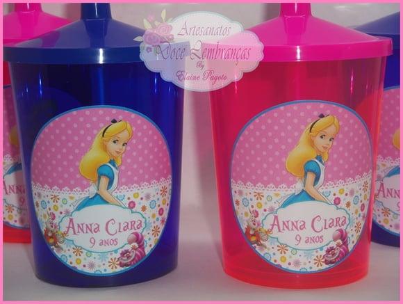 Copo c/ canudo Alice
